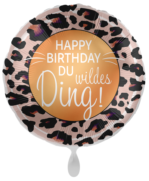 Folienballon - Happy Birthday, du wildes Ding! - ø 43cm